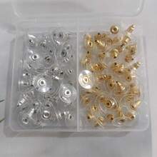 100 PCS Hypoallergenic Earring Backs Replacements , Clear Rubber Earring Stoppers With Gentle Grip,  Options For Earring Wearing - A - Xem 3