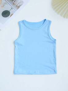 10pcs/Pack Young Girl' Solid Color Camisole Tank Top, Candy Color Minimalist Versatile Undershirt, Suitable For Girls In Spring/Summer - Multicolor - View 6