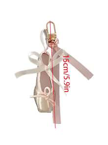 Handmade Ballet Shoes Phone Charm, Mini Satin Ballet Style Keychain, Pink Beaded Ballet Shoes Keychain - Customizable And Detachable, Fashion Accessory, Personalized Gift, Can Be Hung On Bags, Travel Essentials, Christmas, Halloween Gift - Multicolor - View 9