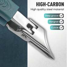 Nowość Profesjonalne obcinaczki do paznokci z fazowanymi końcami w kształcie orlego dzioba, 3 zestawy obcinaczy do paznokci z fazowanymi końcami i cążkami do skórek oraz pilnikiem, długi uchwyt, szerokie szczęki, antypoślizgowe, skośne obcinacze do paznokci, do grubych paznokci, dla seniorów i pielęgnacji wrastających paznokci, do użytku w domu/salonie, ergonomiczne i nierdzewne, narzędzia do paznokci, manicure i pedicure, dla mężczyzn i kobiet, prezenty dla rodziny, przyjaciół, kochanków, na powrót do szkoły, Halloween, Boże Narodzenie