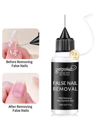 20 ml zmywacz do paznokci Pinpoint do nakładania, wielofunkcyjny zmywacz do tipsów, delikatny zmywacz do paznokci żelowych, zmywacz do paznokci bez acetonu