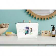 1 件俏皮有趣的青少年牙齿护理旅行袋 - “牙齿护理用品”帆布盒，内含牙刷、牙膏等 - 趣味教育设计 - 适合男孩和女孩，成人办公室礼品化妆包学校用品旅行必需品化妆包假日必需品化妆包化妆包化妆袋化妆收纳袋假日冬季豹纹腊肠犬女士礼物成人办公室礼品度假包学校巡航必需品女士盥洗包 - 白色 - 查看 9