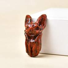 CUPIDCRYSTAL Exquisite Natural Crystal Carving Bat, Unique Design, Healing Crystal, Stones Containing Energy, Energy Healing Meditation Stone, Perfect For Home Decor & Gift Giving, For Pocket Decoration, For Halloween Gift(5cm/1.97in)