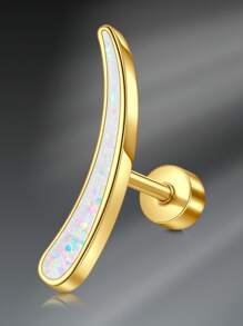 CIZME Pendientes de tuerca de acero inoxidable de 16/20 calibres para cartílago, hélice, piercings, anillos para la nariz, aro para el septum, anillos para el labio, pendientes de espalda plana para mujeres