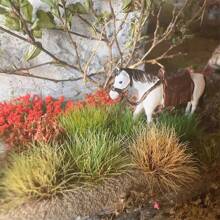 10mm 簇绒草草坪模型，微缩风景军事模型，沙箱模型，火车模型，微景观DIY，1/35 1/48 1/72 1/87 比例逼真草地