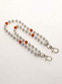 1pc Fashion Street Hip Hop Body Chain With Hanging Rhinestone Ball Pendant, Handmade Body Jewelry For Men And Women, Versatile Accessory