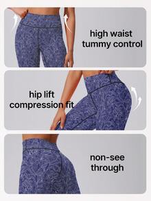 1 Stück Damen Leggings mit hoher Taille und Liftwirkung, Sporthose, Laufhose, Radhose, Fitnessbekleidung, hohe Elastizität, weich & atmungsaktiv, feuchtigkeitsableitend, geeignet für Fitnessstudio, Yoga, Pilates, Outdoor, Lässig, Sport, Laufen, Joggen, Training, Radfahren, Tennis, Badminton, Fußball, Golf