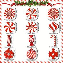 Cane Candy Christmas Decoration Christmas Tree Hanging Decoration Christmas Tree Wood Carving Cane Candy Mint Christmas Christmas Decoration Christmas Tree Decoration Christmas Atmosphere Christmas Essential Christmas Goods