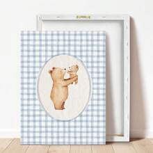 1 件复古妈妈熊和宝宝熊儿童房海报，甜美花卉儿童房装饰，男孩房间艺术，儿童房墙壁艺术，婴儿动物艺术，乡村风格 - 彩色 - 查看 5