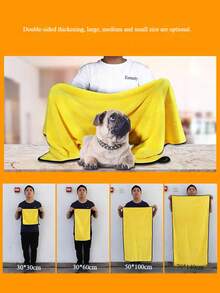 Pet Towel Household Universal Car Wash Absorbent Quick-Drying Dog Cat Absorbent Quick-Drying Bath Towel Soft Thickened Coral Fleece Pet Bath Towel Dog Special Towel New Pet Thickened Absorbent Coral Fleece Car Wash Towel Non-Marking Car Wipe Towel Multi-Functional Towel