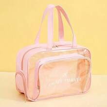 Clear PVC Waterproof Swimming Bag - Travel Handbag And Shoulder Bag - Rosa - Ver 2