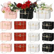 2026 Nouvelles boîtes cadeaux florales, boîtes enveloppes pliantes pour bouquets, boîtes cadeaux pour la Fête des Enseignants, boîtes d'emballage pour fleurs fraîches, boîtes pour compositions florales, boîtes pour compositions florales de la Saint-Valentin, paniers décoratifs pour fleurs de boutique, boîtes cadeaux, boîtes d'emballage pour fleurs fraîches, boîtes pour bouquets (plusieurs couleurs disponibles) - Noir - Voir 6