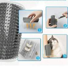 Plastic Cat Corner Massage Brush, Self-Cleaning Scratch Pad, Arch-Shaped Design Pet Supplies, Suitable For Home Use, Cat Grooming Brush - Multicolor - View 6