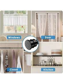 FEPK 1pc No-Drill Shower Curtain Rod, Multi-Functional Telescopic Rod, Thickened Spring Rod, Adjustable Length, Suitable For Bathroom, Kitchen, Wardrobe, Curtains, Drying Rack, Simple Bathroom Accessory Bathroom Accessories Bathroom Tools - Multicolor - View 5