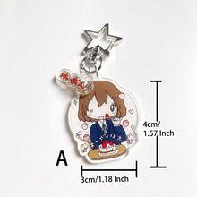 1个亚克力钥匙扣，可爱女孩款，爱心造型，休闲时尚，适合送给女朋友，可作为配饰，也适合派对、学校、公司活动等各种场合，四季皆宜，例如万圣节、教师节、圣诞节等节日，是送给姐妹的理想礼物，也可作为包包挂饰或汽车饰品。 - 彩色 - 查看 9