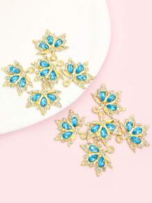 10pcs Colored Rhinestones Inlay Autumn Maple Leaf Charms Delicate Charming Clavicle Chain Necklace Earrings Keychain Hair Accessories DIY Sparkling Leaves Pendants - Perfect For Fall-Themed Party & Banquet, Great Decorations And Gift For Easter & Thanksgiving