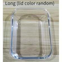 1pc Microwave Friendly Glass Food Container, Thermal Lunch Box. Note: Lid Cannot Be Heated. - Multicolor - View 16