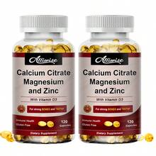 (2 Pack)Alliwise Calcium Magnesium Zinc, 3-In-1 Formula With Vitamin D3, Supports Immune & Bone & Joint Health, For Daily Users - 2 Bootles (120pcs) - View 1