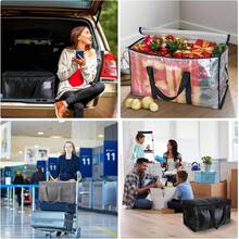 1pc Transparent Storage Bag, Clothes Handbag For Moving, Reinforced Handle Bedding & Clothes Storage Bag, Heavy Duty Storage Tote Bag For Clothes, Moving Supplies