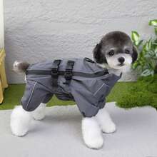 25pcs Detachable Pet Raincoat, Cat Windproof Four-Leg Clothing, Dog Apparel, Small Animal Outfit, Detachable Raincoat, Four-Leg Outfit - White - View 5