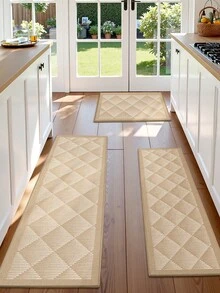 DAJIANG 1 pieza Felpudo antideslizante de terciopelo grueso, alfombra de piso cómoda, alfombra de pasillo, alfombra de cocina, lavable a máquina, fácil de limpiar, decoración del hogar, alfombra de cocina - Multicolor - Ver 5