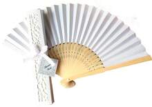 Lot Of 12 Bamboo And Colored Fabric Fans In A Gift Box - Original Wedding Fans, Guest Gifts For Weddings And Communions. - 彩色 - 查看 2