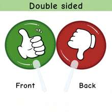 YES NO Hand Held Signs | Interactive English Teaching Tool For Elementary School: Suitable For Teacher's Q&A, Classroom Quizzes, Fun Learning. Can Be Used In Classroom, Multimedia Classroom, After-Class Practice. Quickly Identify Right Or Wrong Answers, Enhance Student Engagement. Essential Elementary School Teaching Supplies