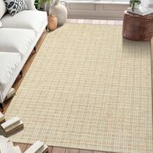 Waschbarer, moderner Teppich mit Karomuster, rutschfest, niedriger Flor, weicher, zeitgenössischer Überwurf, Bodenbelag, faltbarer Innenteppich für Wohnzimmer, Schlafzimmer, Spielzimmer, Kinderzimmer