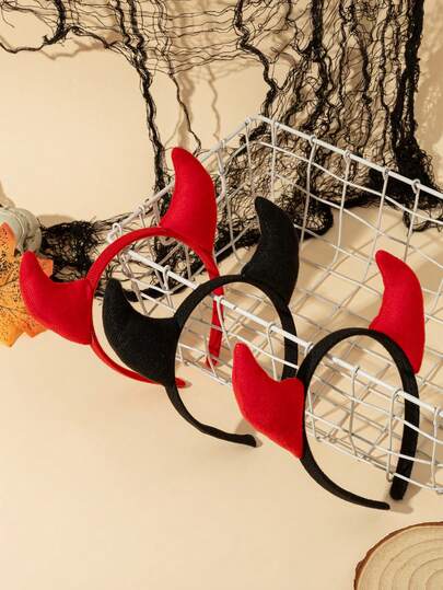 1 pieza Diadema con cuerno de fiesta de moda y única, adecuada para disfraz de Halloween