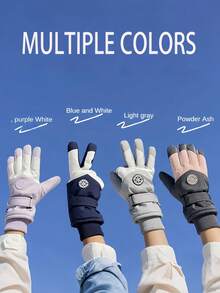 1 Paar Touchscreen Ski Handschuhe, wasserdicht, thermisch gefüttert, dick & warm, windundurchlässig, geeignet für Outdoor-Sport, Motorradfahren, für Frauen, Winter - Modische Winter-Skihandschuhe mit Samtverdickung - Übersicht 3
