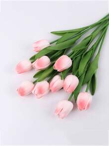 3pcs/8pcs/10pcs Artificial Tulip Flowers, Suitable For Indoor Decoration In Living Room, Bedroom, Office Desk, Outdoor Garden, Home Decor, Valentine's Day Gift, Birthday Gift, Graduation Gift