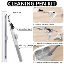 1pc Solid Color Silicone Protective Case With Carabiner Strap And Cleaning Brush - Navy Blue - View 6