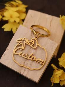 Personalized Endless Love Keychain - Customized Name Stainless Steel Heart Shaped Keyring, Perfect Gift For Her, Valentine's Day, Mother's Day - Style 1 - View 3