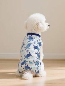 1件卡通图案宠物睡衣，柔软保暖 - 彩色 - 查看 5