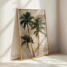 1 tấm tranh in mềm hình cây cọ nhiệt đới, tranh in ven biển, áp phích bãi biển, áp phích mùa hè, trang trí phong cảnh cây nhiệt đới Bohemian, không khung - Nhiều màu - Xem 2
