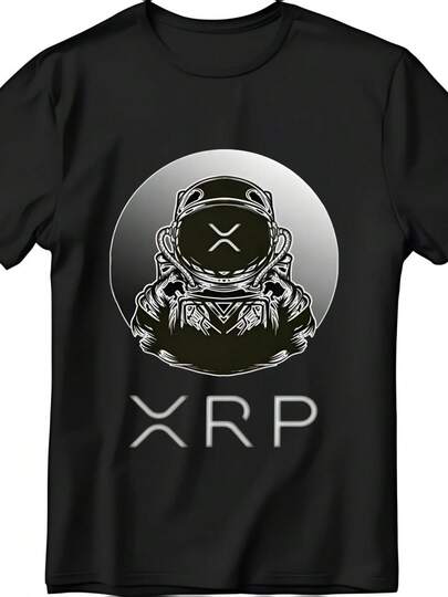Ripple Xrp To The Moon T Shirt Men Cotton Tshirt Urban Tee Tops Bitcoin T-Shirts