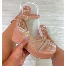 Elegant Women's Sandals Comfortable For Parties, Events, Everyday Work - 乾枯玫瑰色 - 查看 2