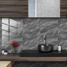 4pcs/8pcs Kitchen Backsplash Faux Marble Brick Pattern Wall Stickers, Home Decor, Dining Room Vanity Decor Self-Adhesive, Waterproof Kitchen Renovation Wallpaper