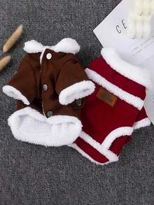 Cute Dog/Cat Clothes, Vintage Vest, Warm Thermal Lining, Autumn/Winter Pet Apparel