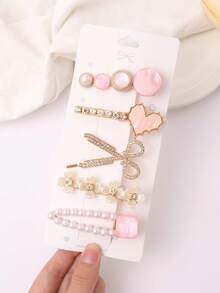 5pcs/Set Floral Petals Hair Clips, Cute Flower Hair Accessories, Mixed Colors - Multicolor - View 7