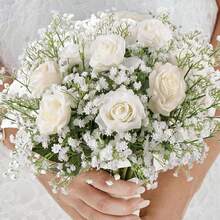 D15 PCS Babys Breath Artificial Flowers Fake Babys Breath Flowers Artificial Bulk White Gypsophila Bouquets Real Touch Faux Flowers For Wedding Floral Arrangement Party Home Decoration7001 - 15白色 - 查看 7