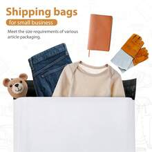 Poly Mailers 19.69x23.62 Inch 100 Pcs | Large Shipping Bags For Clothing, Small Business | Strong Thick Mailing Bags With Self Adhesive | Waterproof And Tear-Proof Large Package Bags In White(50*60cm) - 白色 - 查看 6
