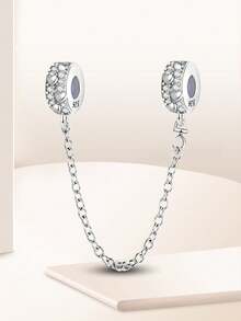 1PC Fashionable Love Zirconia Beads Charms Fit For Women Bracelets Bangles DIY Jewelry Making And Daily Outfit Matching Jewelry Decoration For Girls