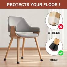 4/16/32 Pcs Round Chair Leg Floor Protectors - Thick TPE Silicone Furniture Sliders, Transparent Chair Covers For Noise Reduction & Floor Protection, Durable Furniture Feet Pads For Tables & Chairs, Sofas & Coffee Tables,Suitable For Kitchen, Living Room, Bedroom