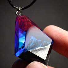 YP Glow In The Dark Necklaces Jellyfish Jewelry Resin Luminous Glowing Pendant-796614 - ZA-Red1 - 查看 3