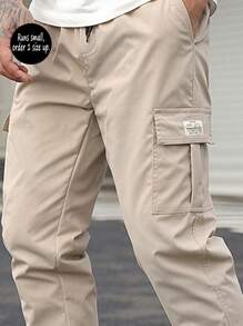 Pantaloni cargo casual larghi e multi-tasca da uomo per primavera/autunno, taglia piccola, ordinare 1 taglia in più, per l'autunno