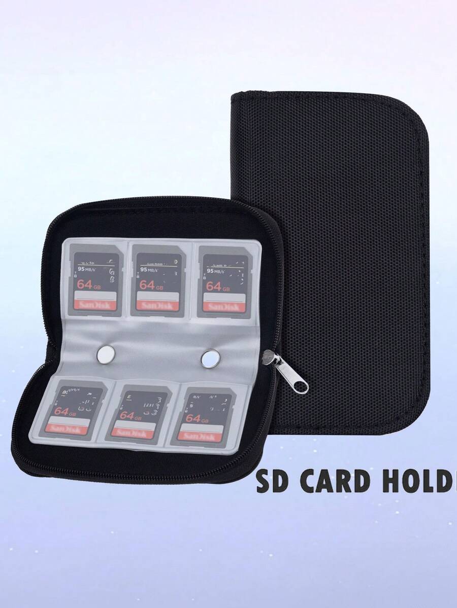 Bolsa de almacenamiento de tarjeta de memoria, estuche portátil con 22 ranuras para CF/SD/Micro SD/SDHC/MS/DS, accesorios de juegos, caja de tarjetas, estuche de tarjetas, regalo, estuche para tarjetas de visita, billetera, estuche para tarjetas de crédito, estuche para fotos para mujeres y hombres, esencial de viaje, organizador de cables, organizador electrónico, impermeable, portátil para viajes y tecnología