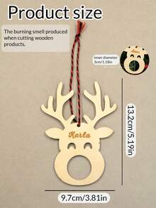 Custom Christmas Decorations With Name, Personalized Christmas Tree Decorations, Customized Christmas Ornaments, Customizable Christmas Gifts, Wooden Reindeer Pendant, Diy Ornaments, Christmas, Wooden, Party Decorations, Living Room Decor, Indoor, Outdoor, Garden, Room Decor, Boys, Girls, Mom, Kids