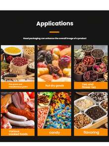 50pcs - Self-Sealing Kraft Paper Bags, Stand-Up Pouch With Matte Window & Tear-Notch, Resealable Storage Bags For Snacks, Party Favors, Gifts, And Crafts. Perfect For Trail Mix, Halloween, Christmas, Thanksgiving, And Fall Supplies – Versatile & Reusable!