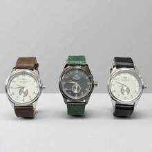 Bollfendo Men's Watch Waterproof Leather Strap Fashion Elegant Man M58 - M58 Đen Xanh - Xem 2